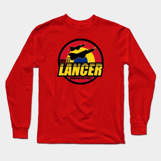 Mig 21 Lancer Romanian Air Force Long Sleeve T Shirt TeePublic